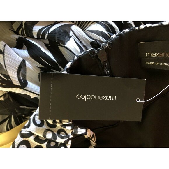 Max & Cleo Womens Size 6 Combination Print Empire Chiffon Dress - Picture 4 of 5